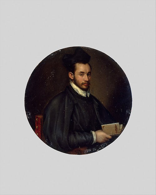 Attributed to Lavinia Fontana:Portrait of a Prelate c1580-16x12"(A3) Poster