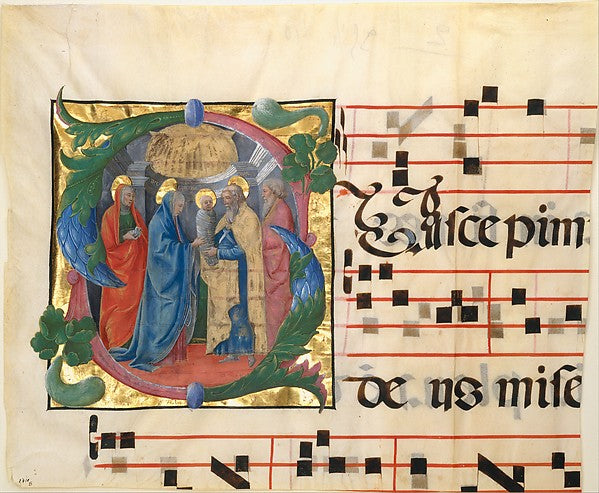 Attributed to Cosmè Tura:Manuscript Illumination with the Pr-16x12"(A3) Poster
