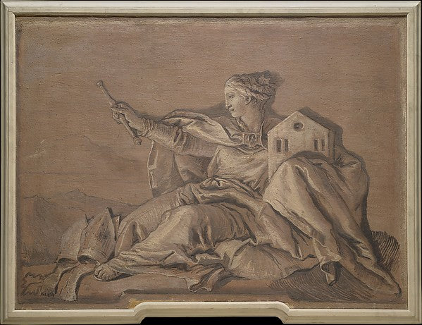 Giovanni Domenico Tiepolo:Europe -16x12"(A3) Poster