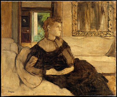 Edgar Degas:Madame Théodore Gobillard 1869-16x12"(A3) Poster