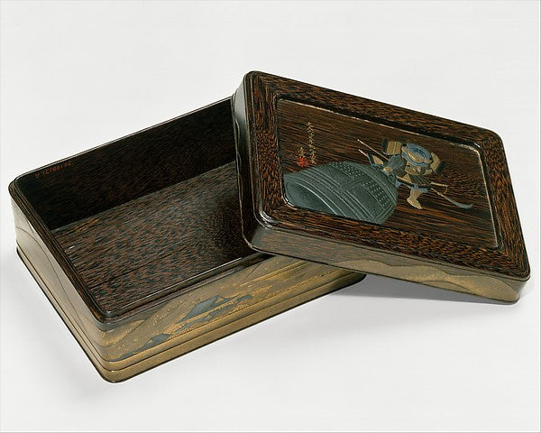 Box with Design of Benkei and a Bell 1862-Shibata Zeshin, Iked,  Poster Print Wall Art
