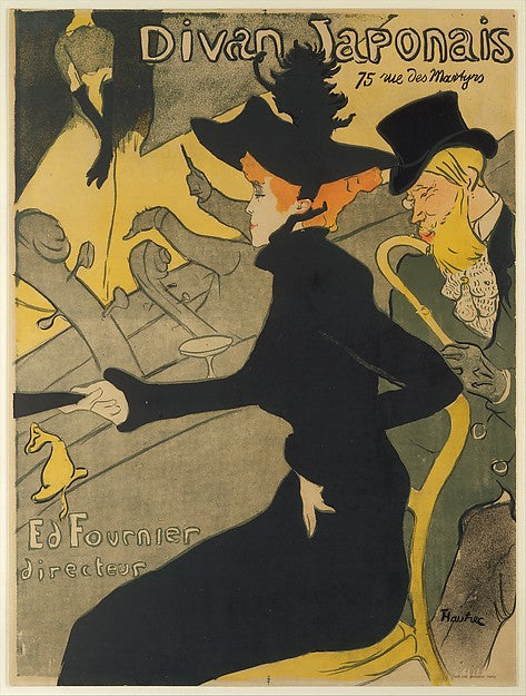 Divan Japonais 1892–93-Henri de Toulouse-Lautrec,16x12"(A3) Poster