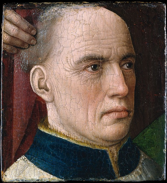 Attributed to Albert van Ouwater:Head of a Donor c1460-16x12"(A3) Poster