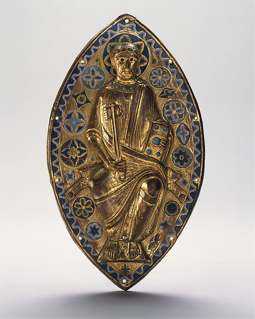 :Plaque with Saint Peter in Glory c1185–1200-16x12"(A3) Poster