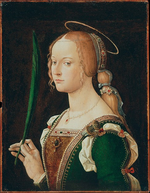 Bartolomeo Montagna:Saint Justina of Padua 1490s-16x12"(A3) Poster
