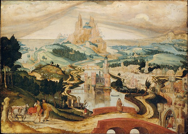 Attributed to Master LC:The Arrival in Bethlehem c1540-16x12"(A3) Poster