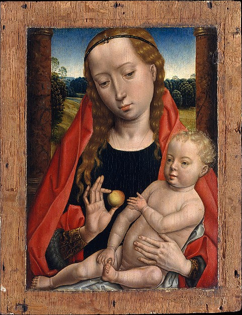 Follower of Hans Memling:Virgin and Child -16x12"(A3) Poster