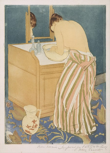 Woman Bathing  1890–91-Mary Cassatt,16x12"(A3) Poster