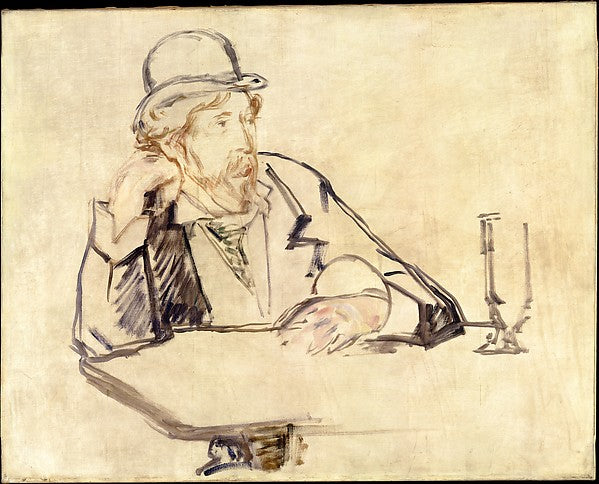 Édouard Manet:George Moore at the Café 1878 or 1879-16x12"(A3) Poster