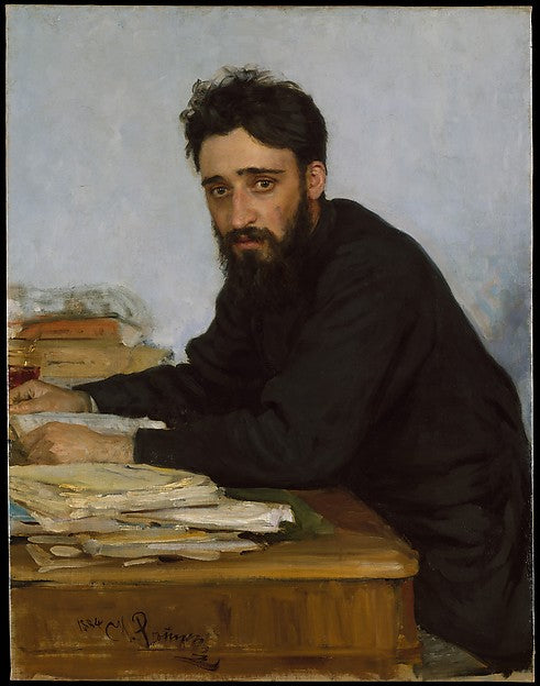 Ilia Efimovich Repin:Vsevolod Mikhailovich Garshin 1884-16x12"(A3) Poster
