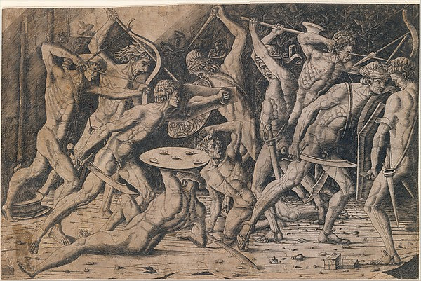 Battle of Hercules and the Giants 15th cent-Anonymous,Italian,  Poster Print Wall Art