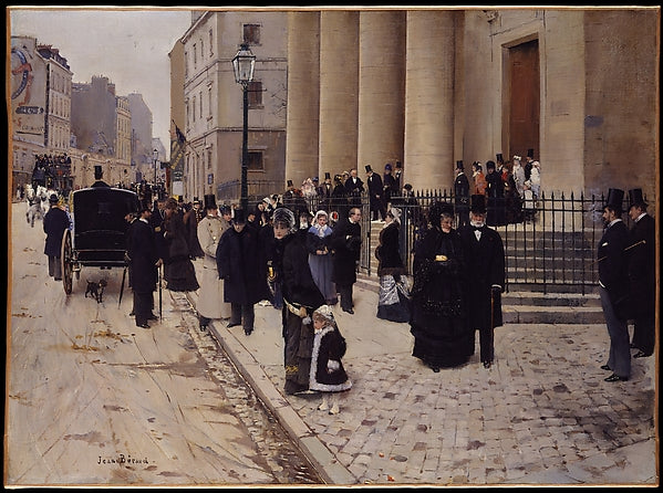 Jean Béraud:Sunday at the Church of Saint-Philippe-du-Roule -16x12"(A3) Poster