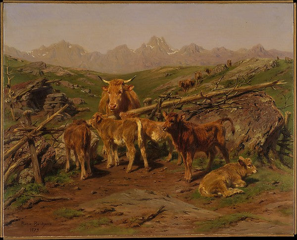 Rosa Bonheur:Weaning the Calves 1879-16x12"(A3) Poster