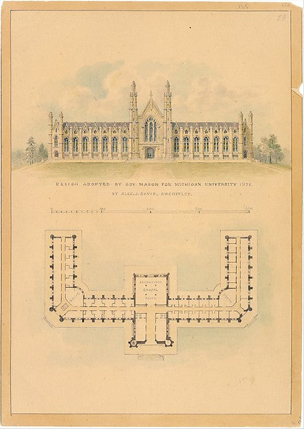 Design Adopted by Governor Mason for University of Michigan  1,  Poster Print Wall Art