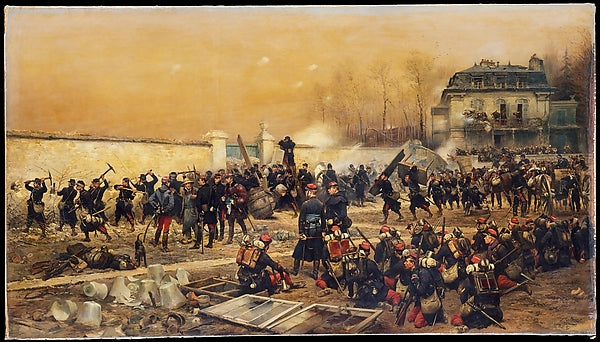Édouard Detaille:The Defense of Champigny 1879-16x12"(A3) Poster