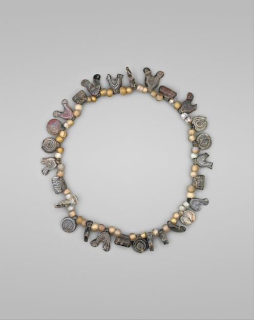 :Necklace with Bird Circle and Cylinder Beads 11th–12th cent-16x12"(A3) Poster