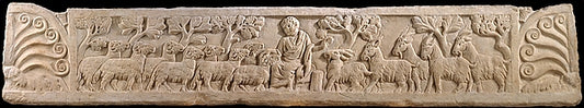 :Sarcophagus Lid with Last Judgement late 3rd–early 4th cent-16x12"(A3) Poster