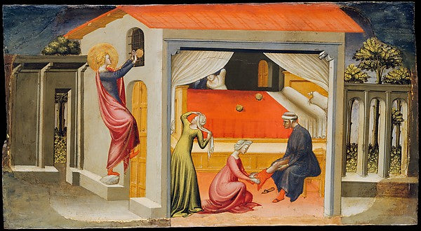 Bicci di Lorenzo:Saint Nicholas Providing Dowries 1433–35-16x12"(A3) Poster