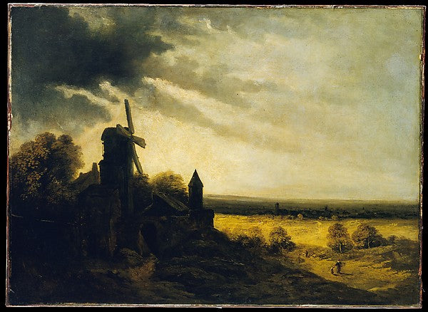 Georges Michel:The Mill of Montmartre probably c1820-16x12"(A3) Poster