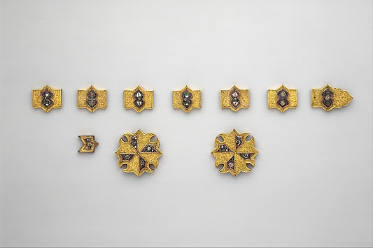 :Horse Bridle or Belt Ornaments 1400–1500-16x12"(A3) Poster