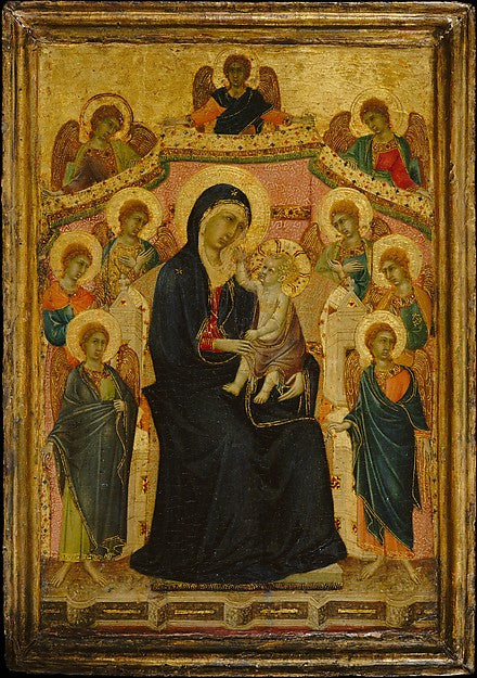 Segna di Buonaventura:Madonna and Child with Nine Angels c13-16x12"(A3) Poster