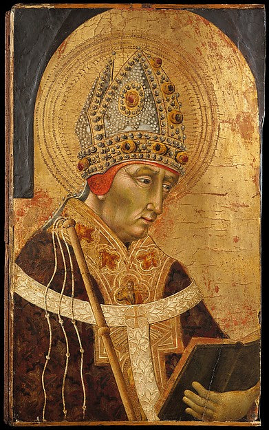 Giovanni di Paolo:Saint Ambrose 1465–70-16x12"(A3) Poster