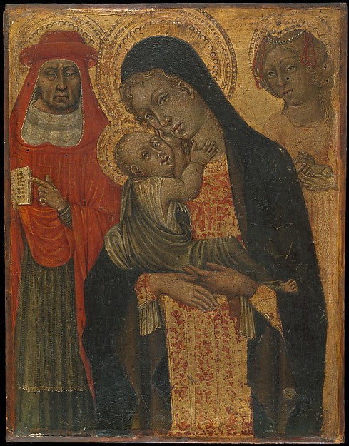 Giovanni di Paolo:Madonna and Child with Saints Jerome and A-16x12"(A3) Poster