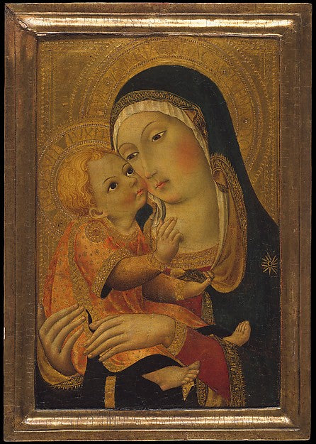 Workshop of Sano di Pietro:Madonna and Child c1448–60-16x12"(A3) Poster