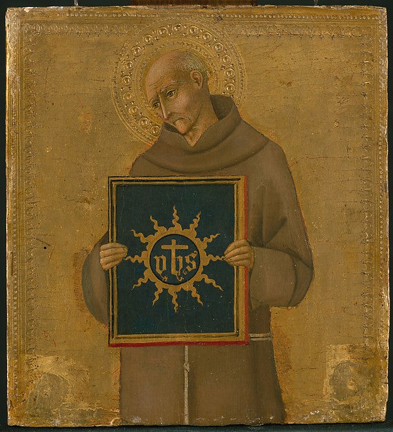 Sano di Pietro:Saint Bernardino 1450–60-16x12"(A3) Poster
