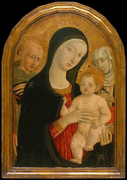 Matteo di Giovanni di Bartolo:Madonna and Child with Saints -16x12"(A3) Poster