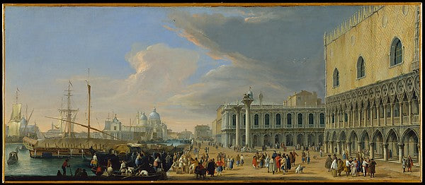 Luca Carlevaris:The Molo Venice Looking West c1709-16x12"(A3) Poster