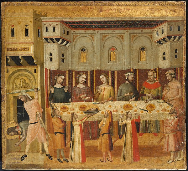 Giovanni Baronzio:The Feast of Herod and the Beheading of th-16x12"(A3) Poster
