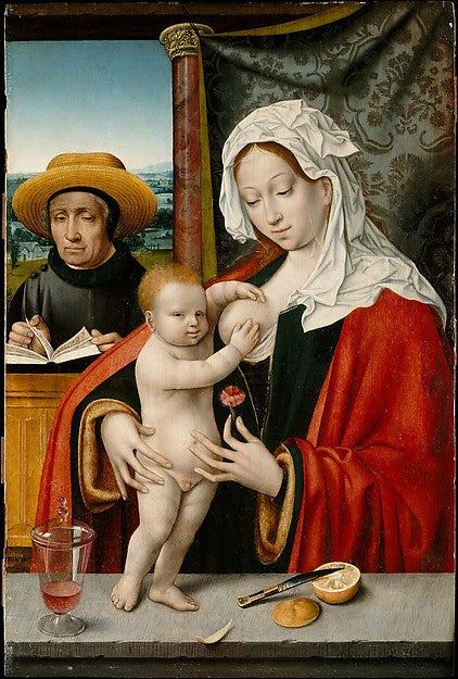 Workshop of Joos van Cleve:The Holy Family possibly 1527–33-16x12"(A3) Poster