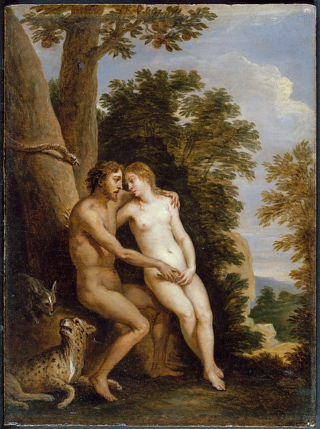 David Teniers the Younger:Adam and Eve in Paradise 1650s-16x12"(A3) Poster