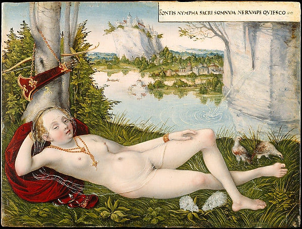 Lucas Cranach the Younger:Nymph of the Spring c1545–50-16x12"(A3) Poster
