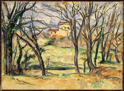 Paul Cézanne:Trees and Houses Near the Jas de Bouffan 1885–8-16x12"(A3) Poster