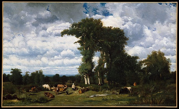 Jules Dupré:Landscape with Cattle at Limousin 1837-16x12"(A3) Poster