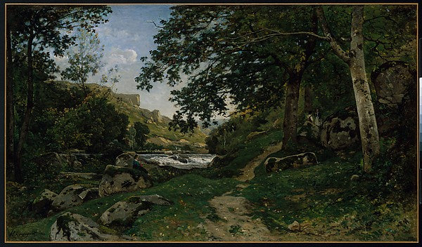 Henri-Joseph Harpignies:The Rocky Path in the Morvan 1869-16x12"(A3) Poster