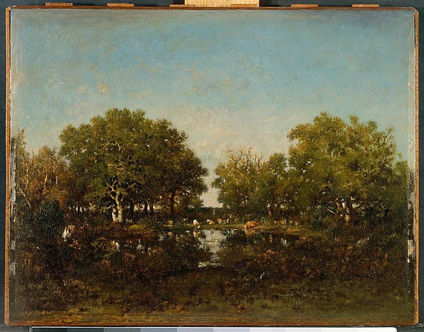 Théodore Rousseau:The Pool 1839-16x12"(A3) Poster