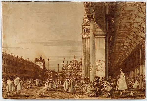 Canaletto:Piazza San Marco from the Southwest Corner with th-16x12"(A3) Poster