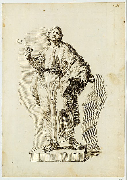 Pietro Antonio Novelli:Saint John the Evangelist before 1755-16x12"(A3) Poster
