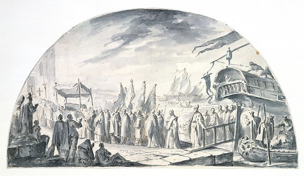 Jacopo Marieschi , 1711–1794):The Arrival in Venice from Ale-16x12"(A3) Poster