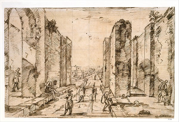 Giovanni Battista Piranesi:View through the Herculaneum Gate-16x12"(A3) Poster