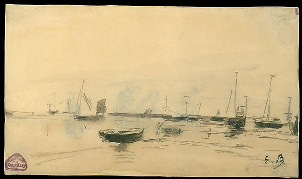Eugène Boudin:Marine Scene 1870–85-16x12