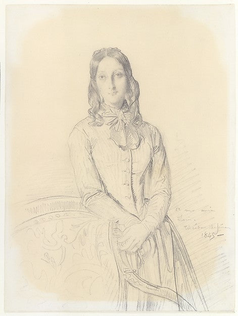 Théodore Chassériau:Portrait of Madame Gabrielle Marcotte de-16x12"(A3) Poster