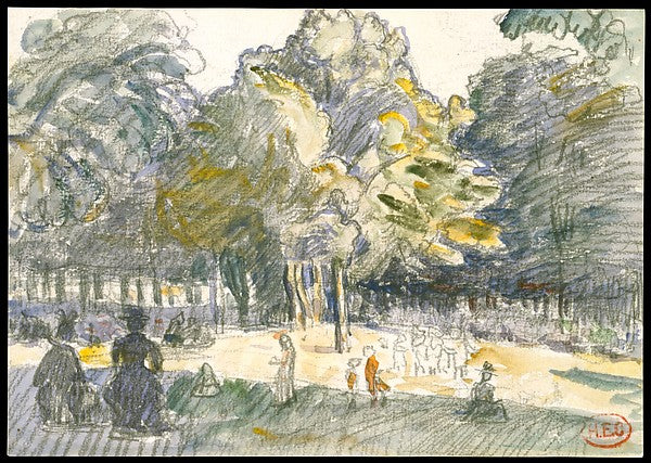 Henri-Edmond Cross:Study for 'Le Ranelagh' 1899-16x12"(A3) Poster