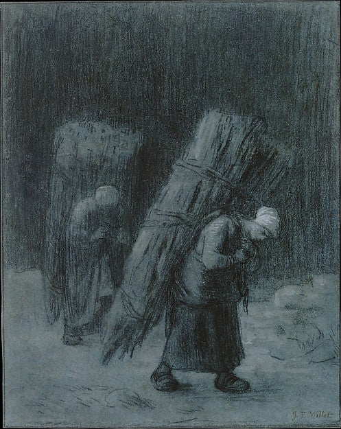 Jean-François Millet:Women Carrying Faggots c1858-16x12"(A3) Poster