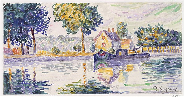 Paul Signac:View of the Seine Samois 1906-16x12"(A3) Poster
