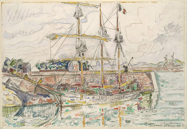 Paul Signac:Docks at Saint Malo 1927-16x12"(A3) Poster