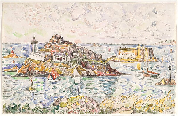 Paul Signac:Morlaix Entrance of the River 1927-16x12"(A3) Poster